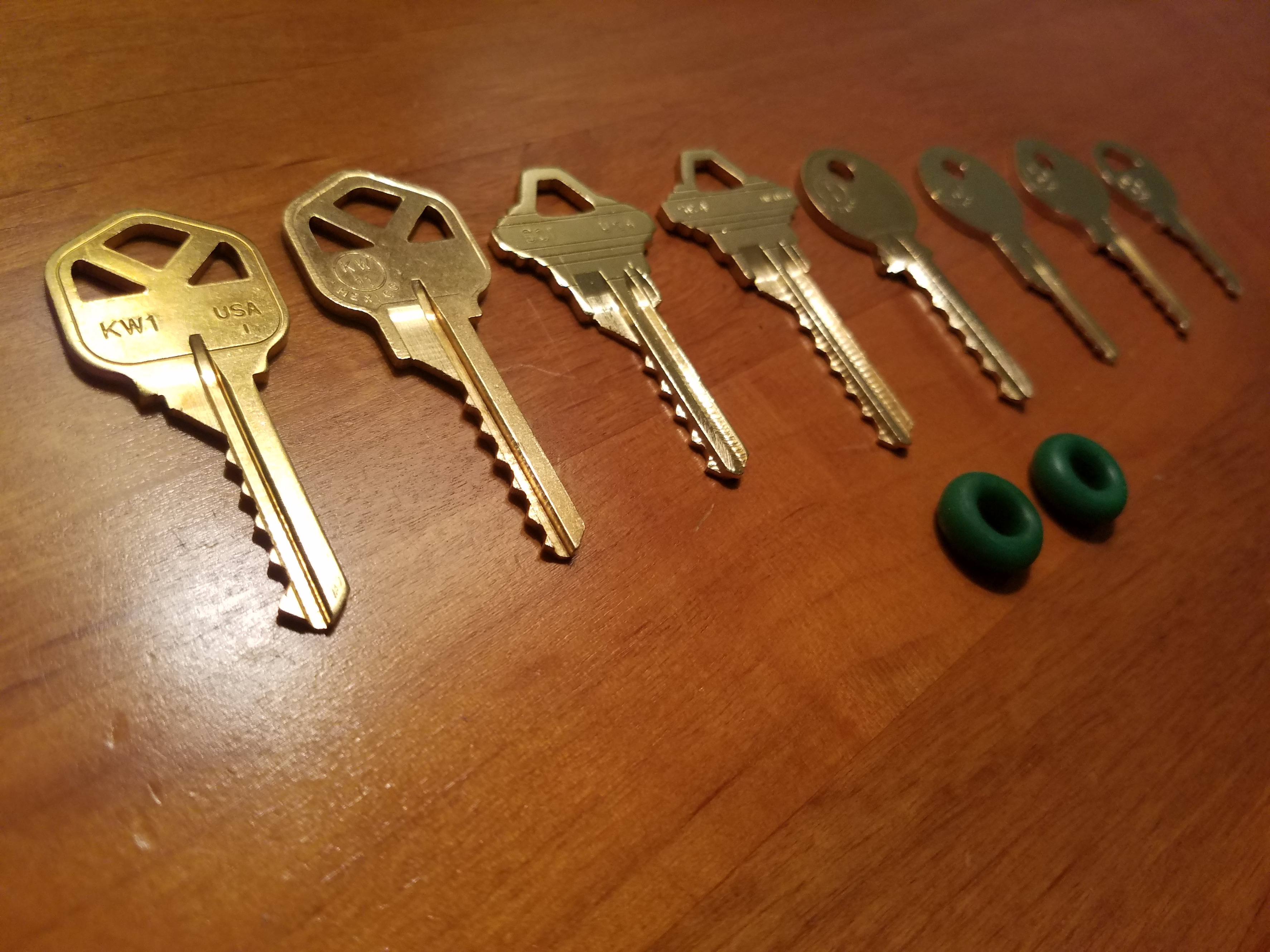 Bump Keys KW1, KW11, SC1, SC4, Y1, Y11, M1, M10